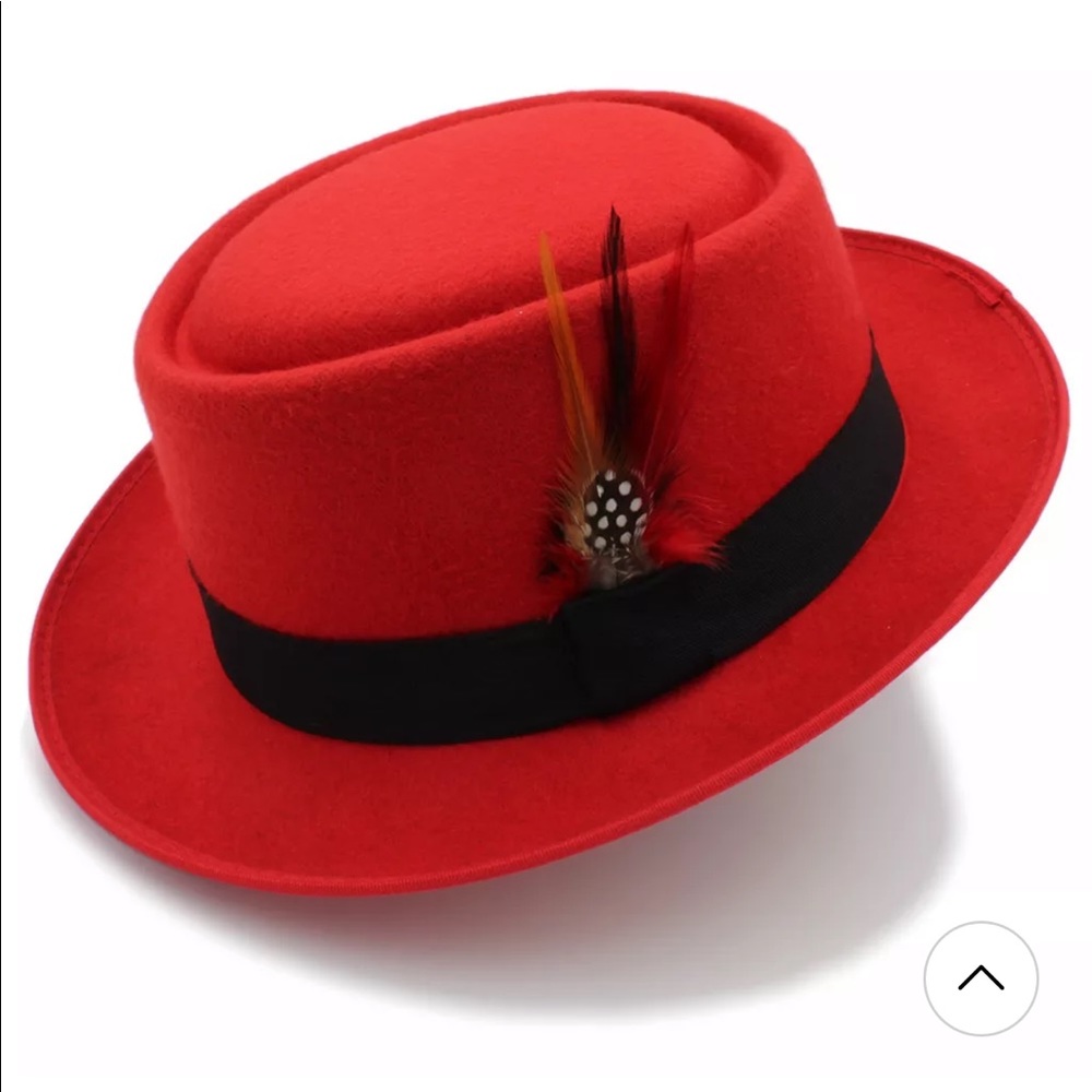 Vintage Wool Flat Fedora Hat